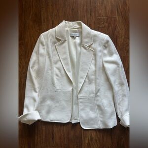 Kasper White Textured Women's Blazer Size 12